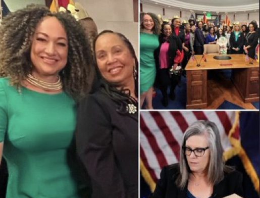 Arizona Gov. Katie Hobbs Poses With Fake Black Activist Rachel Dolezal as She Signs EO Prohibiting Race-Based Hair Discrimination While Gas Nears $5/Gallon and Border Remains WIDE OPEN
