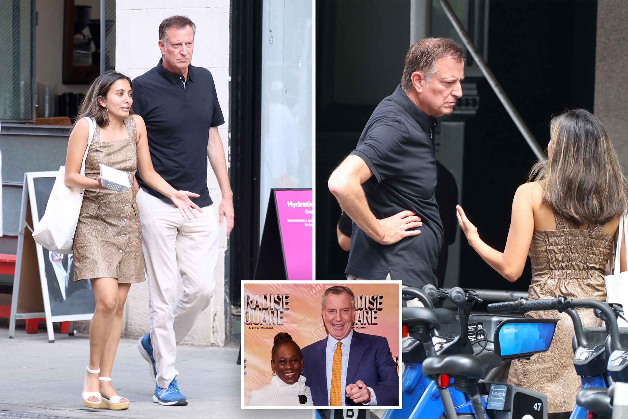 Newly single Bill de Blasio seen out in NYC with ex-underling to offer her 'career advice'
